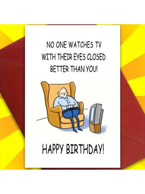 1pc,Funny Birthday Card For Men, Funny Birthday Card For Dad, Husband, Grandpa, Watching TV With Eyes Closed Card, Small Business Supplies, Thank You Card, Birthday Gift, Card, Unusual Items, Gift CardI discovered amazing products on SHEIN.com, come check them out! Father’s Day Card For Grandad, Father’s Day Cards For Your Grandpa, Funny Fathers Day Cards Hilarious, Funny Father’s Day Cards, Homemade Birthday Cards For Dad, Cute Fathers Day Cards, Grandpa Fathers Day Card, Father’s Day Cards, Fathers Day Cards Homemade