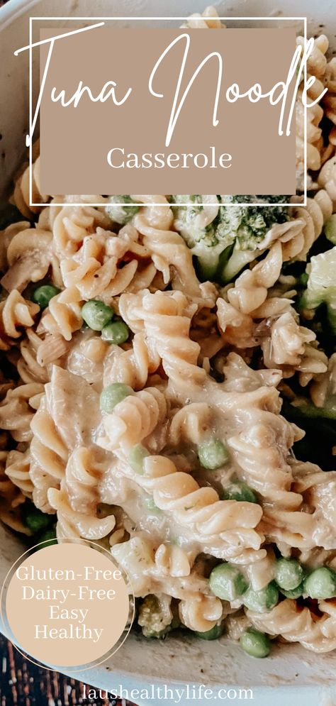 Dairy Free Tuna Casserole, Gluten Free Dairy Free Recipes Dinner, Dairy Free Dinners, Gluten Free Casserole, Dairy Free Lunch, Quick Easy Lunch, Tuna Casserole Recipes, Dairy Free Meals, Dairy Free Recipes Dinner