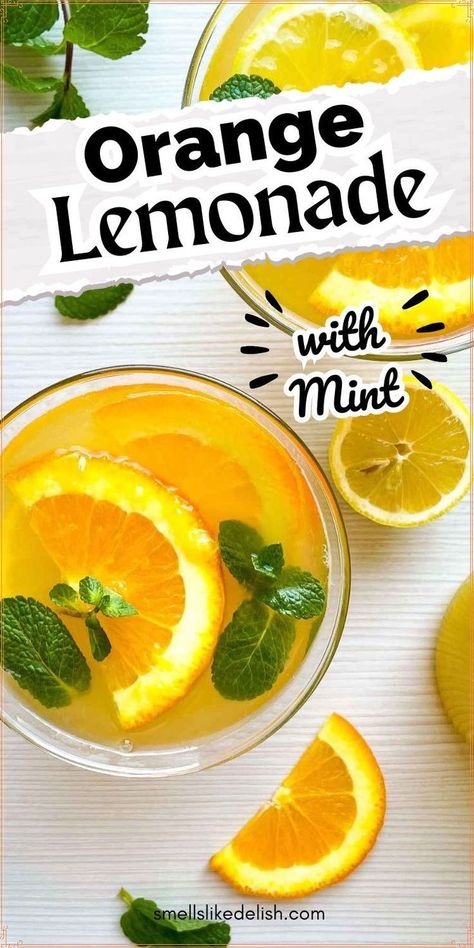 Orange Lemonade is a delightful twist on the classic  lemonade recipe. This citrusy beverage combines the tanginess of lemons  with the sweetness of oranges, creating a refreshing lemonade twist.  The addition of fresh mint adds a  touch of cool, herbal complexity, making this orange lemonade ideal for  quenching your thirst on a hot summer day. Frozen Casserole Recipes, Classic Lemonade Recipe, Classic Lemonade, Homemade Fruit Popsicles, Easy Lemonade Recipe, Orange Lemonade, Vegetable Bread, Fruit Crumble, Lemonade Recipe