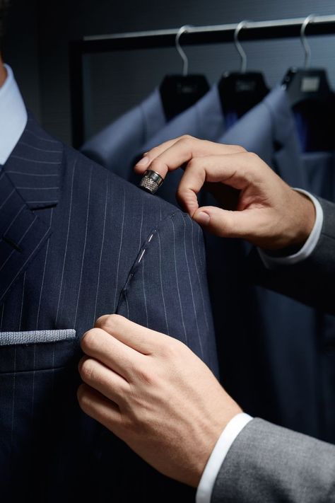 Suit Details Men, Suit Aesthetic Mens, Hugo Boss Suit Men, Suit Moodboard, Tailoring Aesthetic, Bespoke Aesthetic, Men Tailored Suit, Mens Tailoring, Bespoke Suit Tailoring