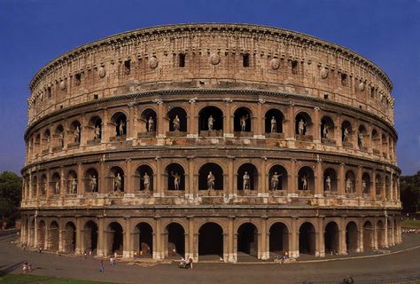 Reconstruction of the Colosseum (or Coliseum), also known as the Flavian Amphitheatre Flavio or Colosseo) is an elliptical amphitheatre in the centre of the city of Rome, Italy. Built of concrete and stone, it was the largest amphitheatre of the Roman Empire, and is considered one of the greatest works of Roman architecture and engineering. It is the largest amphitheatre in the world. Ancient Rome History, Gladiator Games, Rome Ancient, Rome Pictures, Rome Italy Colosseum, Rome History, Roman Colosseum, Colosseum Rome, Roman Architecture