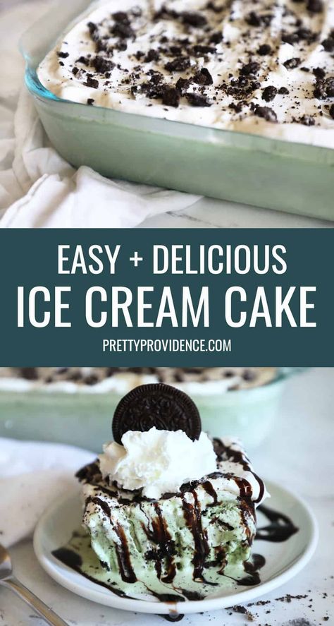 Mint Chip Ice Cream Cake, Mint Ice Cream Cake, Chocolate Chip Ice Cream Cake, Mint Chocolate Chip Ice Cream Cake, Ww Deserts, Food Gadgets, Frozen Things, Mint Chocolate Desserts, Icebox Cakes