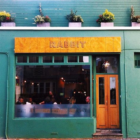 34 Beautiful Storefronts Around the World Shop Facade Store Fronts, Cafe Front Design, Colorful Storefronts, Rabbit Cafe, Shop Facade, Design Café, Storefront Design, Shop Front Signage, Shop Fronts