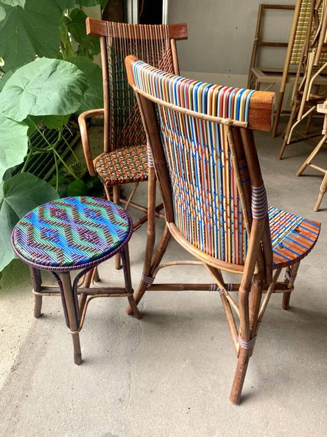 Orange Brick Houses, Mexican Chairs, French Bar, Athens Apartment, Object Of Desire, Terrace Furniture, Orange Brick, Modern Tapestries, Low Chair