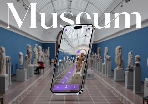 Museum AR App on Behance Augmented Reality Poster, Museum Website Design, Ar Poster, Ar Experience, Augmented Reality Art, Ar App, Ar Design, Art Direction Advertising, Ar Game