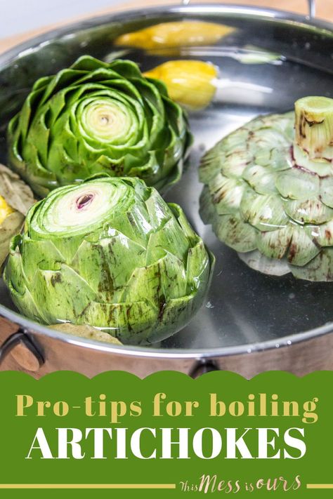 Boiled Artichoke Recipes, Artichokes How To Cook, Add Hacks, Boiling Artichokes, Cook Artichoke, How To Make Artichokes, How To Cook Artichokes, Julie And Julia, Steamed Artichokes