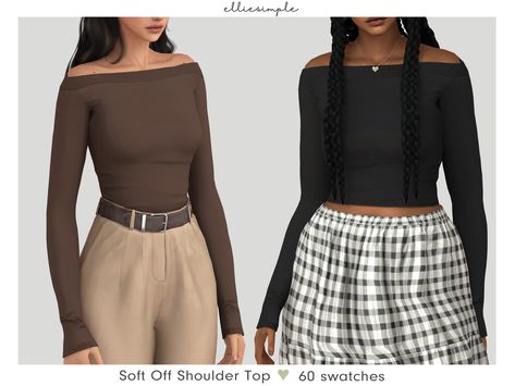 Sims Tops Patreon, Sims Cc Tops Maxis Match, Sims 4 One Shoulder Top, Sims 4 Cc Clothes Off The Shoulder, Tops Sims 4 Cc Patreon, Elliesimple The Sims 4, Sims 4 Cc Off The Shoulder Top, Sims 4 Off The Shoulder Top, Sims 4 Off Shoulder Top