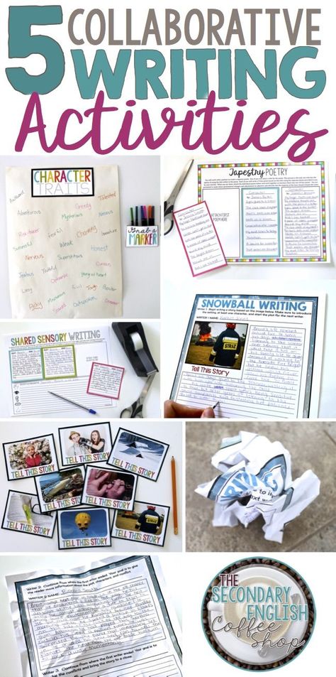 Bring collaborative writing into your classroom with these 5 engaging, low-prep collaborative activities that you can use in your class tomorrow. Grade 8 Writing Activities, Grade 5 Language Arts Activities, Creative Writing Activities Elementary, Grade 6 Activities Ideas, 6th Grade Writing, Writing Club, Creative Writing Activities, Creative Writing Classes, 5th Grade Writing