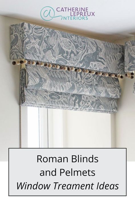 In this blog from bespoke curtain maker Catherine Lepreux Interiors, we are sharing about Roman blinds and pelmets. These are a very popular combination when it comes to creating stylish window treatments for your home interior design. We are sharing everything you need to know about Roman blinds and pelmets from how they not only complement your home decor but also offer many practical functions. Head to the blog to learn what you need to know about Roman blinds and pelmets. Window Valance Ideas With Blinds Bedroom, Window Dressing Ideas Living Room, Roman Blinds And Curtains Together, Kitchen Roman Blinds, Pelmet Ideas, Modern Roman Blinds, Pelmet Designs, Roman Blinds Bedroom, Blinds And Curtains Together