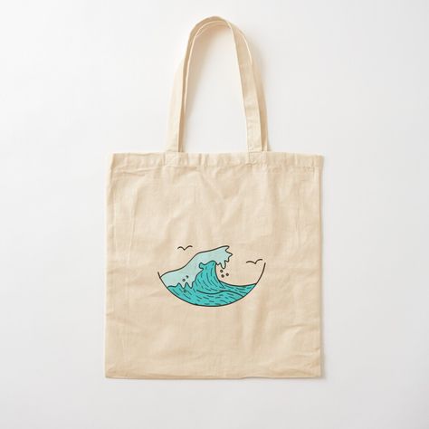 Get my art printed on awesome products. Support me at Redbubble #RBandME: https://www.redbubble.com/i/tote-bag/Bright-Blue-Ocean-Wave-by-msokar/53364350.P1QBH?asc=u Tote Bag Summer Design, Simple Tote Bag Design, Beach Tote Bags Diy, Beach Tote Bags Summer, Eco Bag Design, Ocean Tote Bag, Decorated Tote Bags, Handpainted Tote, Diy Tote Bag Design