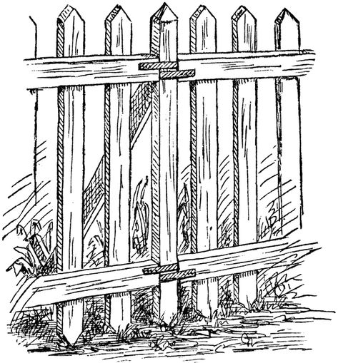 Picket fence | ClipArt ETC Gate Painting Ideas, Stick Man Animation, Gate Drawing, Fence Clipart, Gate Painting, Man Animation, Map Journal, Landscape Concept Art, Micron Pen Art