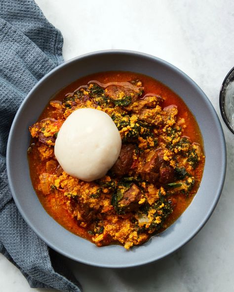 5 Nigerian Recipes for Weeknight Cooking From Kwame Onwuachi | Epicurious Egusi Soup Recipes, Egusi Soup, Soup With Spinach, African Recipes Nigerian Food, Goat Recipes, Nigerian Recipes, African Recipes, Nigerian Food, Best Comfort Food