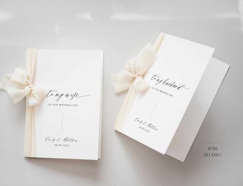 This listing is for Minimalist Wedding Vows Booklet Template in Brielle Collection. The design features a premium calligraphy font and a classic serif suits a variety of wedding theme and events. With this template, you will be able to make your own elegant vows book at the comfort of your home. Letter To Wife, Wedding Vows Card, Vows Booklet, Letter To My Husband, Modern Wedding Vows, Vows Book, Calligraphy Vows, Letters To My Husband, Vow Booklet