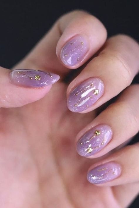 shimmery mauve nails Gelish Nails Ombre, Nude Purple Nail Designs, Ethereal Nail Art, Red And Purple Nails, Simple Purple Nails, Best Ombre Nails, Edc Nails, Ombre Nail Colors, Purple Gel Nails