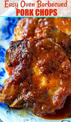 Easy Oven Barbecued Pork Chops Barbecued Pork Chops In The Oven, Barbeque Pork Chops, Barbecued Pork Chops, Firehouse Meals, Baked Dinners, Baked Bbq Pork Chops, Barbecue Pork Chops, Oven Baked Pork Chops, Oven Pork Chops