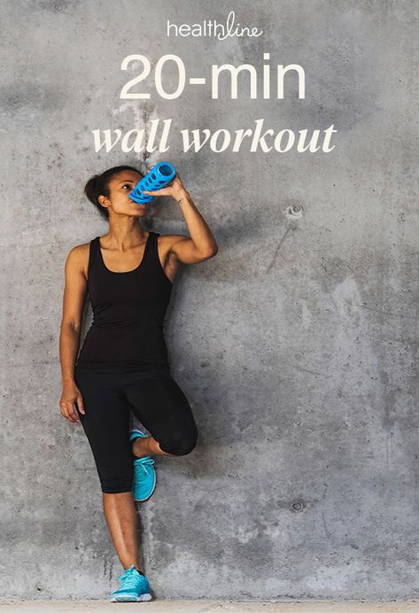 This 4-Move Wall Workout Will Get You Super Fit 28 Day Wall Workouts For Women, Yoga Wall Workout, Busy Mom Wall Pilates, Portable Workout Equipment, Wall Strength Training, Wall Exercise Plan, Wall Work Out Challenge, Best Wall Exercises, Wall Workout Abs Ab Exercises