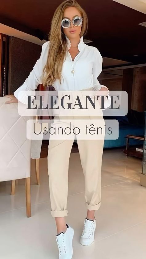 Cristiane Andreghett | Quem disse que elegância e conforto não podem andar juntos ? Descubra como arrasar com um visual sofisticado mesmo usando tênis . O... | Instagram Spring Outfit, Old Money, My Collection, Athletic Shoes, Fashion Tips, Instagram, Sports Shoes, Santa Catarina