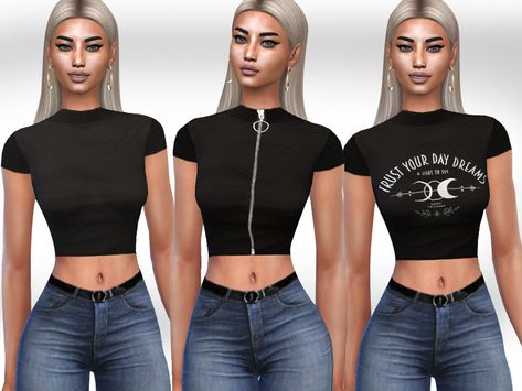 Sims 4 — Female Black Style Tops by saliwa — Female Black Style Tops 5 new design by Saliwa #featuredartist Sims 4 Cc Black Crop Top, Sims 4 Cc Clothes Female Baggy Shirt, Sims 4 Cc Clothes Female Urban Tops, Sims 4 Cc Clothes Shirts Female, The Sims 4 Shirts, Sims 4 Cc Shirts Crop Tops, Sims4 Shirts, Sims 4 Shirts Female, Sims 4 Cc T Shirts Female