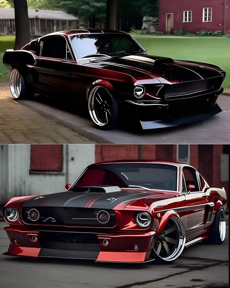 Camaro And Mustang, Mustang Custom, Ford Mustang Classic, Muscle Cars Mustang, Old Muscle Cars, Custom Cars Paint, Ford Mustang Car, Vintage Muscle Cars, Classic Cars Trucks Hot Rods