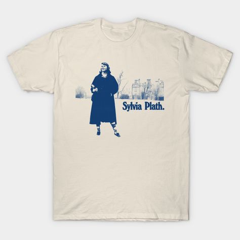 Sylvia Plath | Retro Style Duotone Fan Design -- Choose from our vast selection of Crewneck and V-Neck T-Shirts to match with your favorite design to make the perfect graphic T-Shirt. Pick your favorite: Classic, Boxy, Tri-Blend, V-Neck, or Premium. Customize your color! For men and women. Graphic Tee Shirts Aesthetic, Crewneck Graphic Design, Silly Shirt, Funky Shirts, College Fits, Fan Design, Grandpa Sweater, Sylvia Plath, Design T Shirt