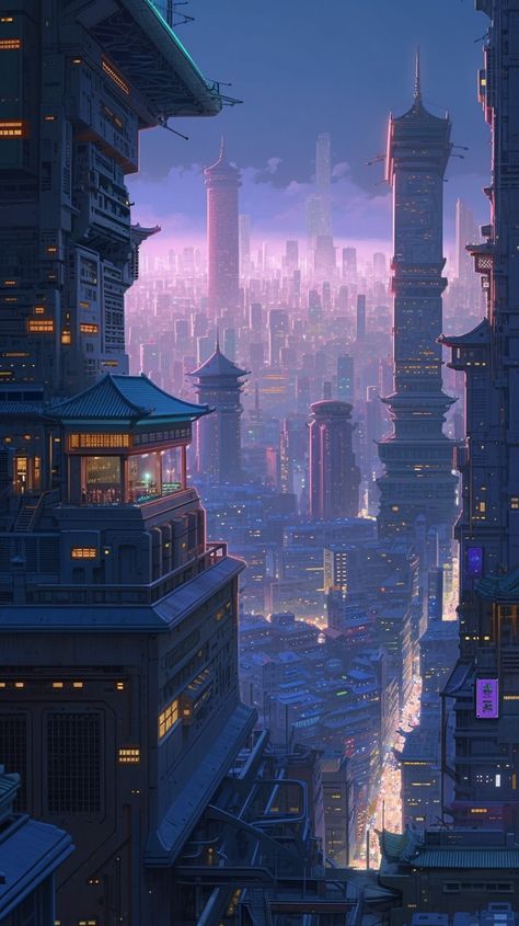 Future Japan City Art, Chinese Cyberpunk City, Sci Fi China, Futuristic Chinese City, Cyberpunk Kingdom, Japanese City Concept Art, Futuristic Japanese City, Eco Cyberpunk, Cyberpunk Royalty