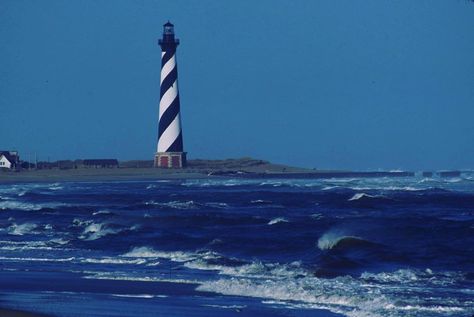 Graveyard of the Atlantic on Instagram: “This image of the Cape Hatteras Lighthouse called "The Sea Draws Near" was taken January 3, 1999 before the Move of the Century later in…” Lighthouse Paintings, Obx Stuff, Hatteras Lighthouse, Cape Hatteras Lighthouse, Lighthouse Painting, Cape Hatteras, January 3, The Atlantic, Graveyard