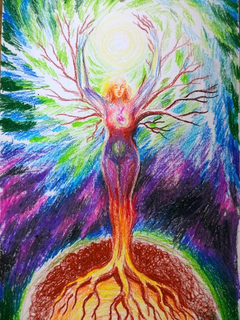 Feminine energy by CORinAZONe Divine Feminine Goddess Art, Divine Feminine Spirituality Art, Spiritual Artwork Divine Feminine, Feminine Energy Painting, Divine Feminine Drawing, Aura Energy Art Spiritual, Goddess Energy Divine Feminine Aesthetic, Divine Feminine Energy Art, Divine Feminine Painting