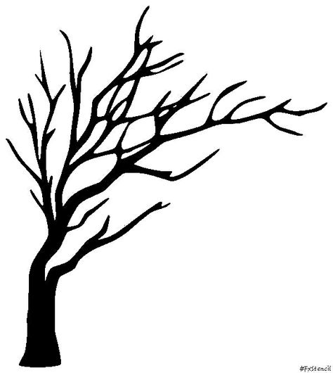 Tree Line Drawing, Tree Drawing Simple, Black And White Silhouette, Tree Outline, Picture Tree, Desain Quilling, Tree Templates, Simple Tree, Metal Tree Wall Art