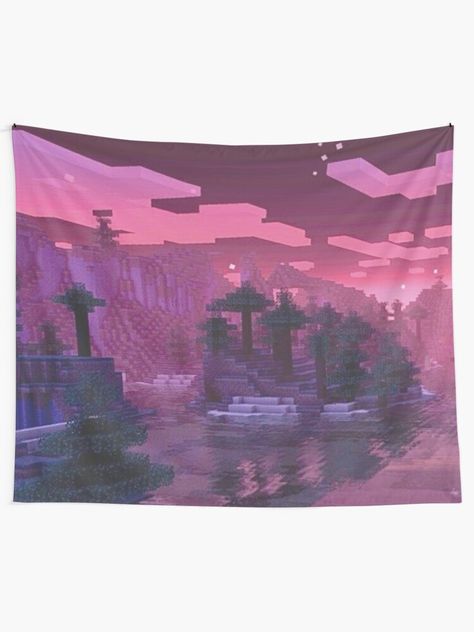 "Minecraft " Tapestry by Blissbury | Redbubble Minecraft Tapestry, Minecraft Bedroom, Tapestry Design, Textile Prints, Room Inspo, Wall Tapestry, Top Artists, Minecraft, Vivid Colors