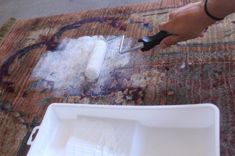 Diy Rug Painting, Rug Makeover, Diy Floors, Painting Rugs, Area Rugs Diy, Decor Makeover, Diy Rugs, Painting Styles, Camper Makeover