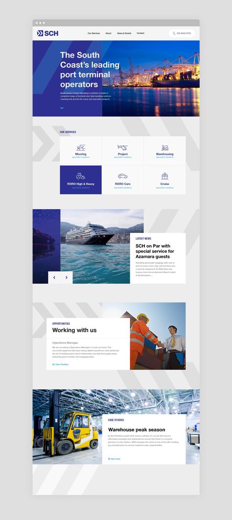 Corporate Website Design Inspiration Layout, Logistics Website Design, Cool Web Design, Webdesign Portfolio, Corporate Web Design, Corporate Website Design, Ui Design Mobile, Web Design Quotes, Ecommerce Web Design