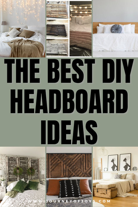 Find inspiration from these innovative DIY headboard ideas to refresh your bedroom! 🖼🔧 #HomeStyling #DIYFurniture #InteriorInspo #BedroomDesign #HomeMakeover Cool Diy Headboard Ideas, How To Build A Headboard Diy, Diy Headboards For Beds, Easy Diy Headboard Cheap Simple, Diy King Bed Headboard Ideas, Queen Platform Bed With Headboard, King Diy Headboard, Do It Yourself Headboard Ideas, Simple Diy Headboard Ideas