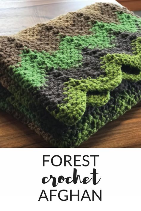 Forest Baby Blanket Crochet, Crochet Forest Blanket, Crochet Forest, Knit Projects, Crochet Blocks, Forest Theme, Afghan Patterns, Crochet Afghans, Crochet Baby Blanket