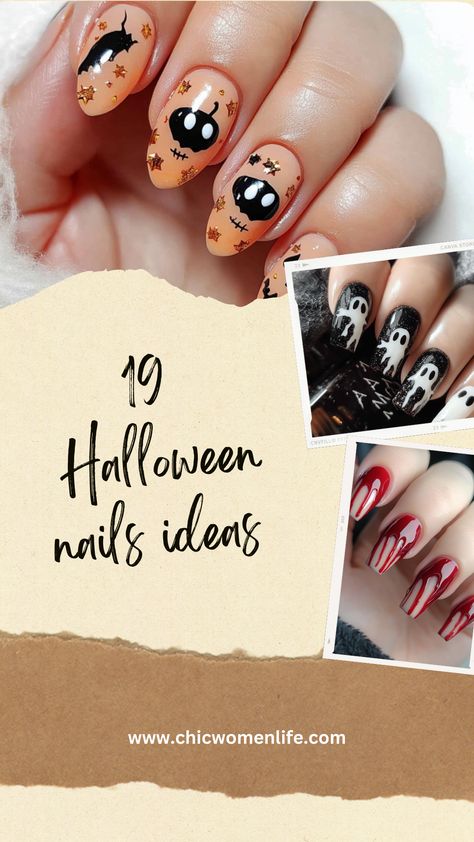 19 halloween nails ideas Short Halloween Nail Designs, Dessert Quotes, Halloween Nails Ideas, Fruit Animals, Green Fruit, Delish Recipes, Halloween Nail Designs, Halloween Nail, Halloween Spirit