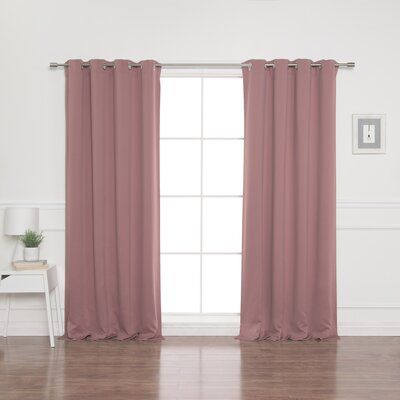 Alcott Hill Schaeffer Solid Blackout Thermal Grommet Curtain Panels Size per Panel: 52" W x 84" L, Color: Mauve Mauve Curtains, Purple Inspiration, Insulated Window Treatments, Blackout Window Treatments, Blackout Shades, Country Curtains, Insulated Curtains, Cool Curtains, Blackout Drapes