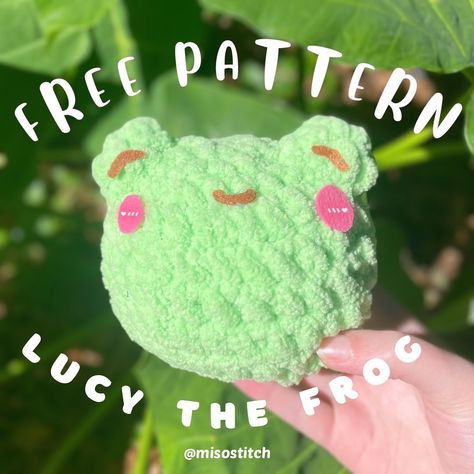 FREE PATTERN 🤍Lucy the frog 🌱🐸🩷🫧Thank you to my testers and everyone else for the love on this frog! This will be up on my Ko-Fi! DO NOT sell, reupload, or distribute this pattern. Thank you.🏷️ #amigurumi #crochet #cute #patterntest #frog #crochetinspiration #kawaii #crochetersofinstagram #crochetfrog Round Frog Crochet Pattern, Crochet Frog Pillow Pattern Free, Blob Frog Crochet Pattern, Mini Crochet Frog Free Pattern, Small Frog Crochet Pattern, Frog Amigurumi Free Pattern, Free Frog Crochet Pattern, Frog Crochet Pattern Free Amigurumi, Frog Crochet Pattern