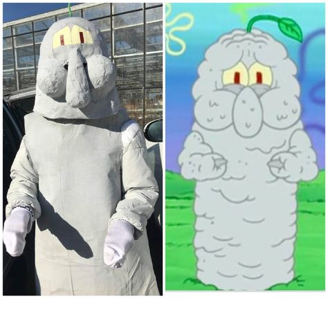 Dennis Spongebob Costume, Funny Spongebob Costumes, Diy Squidward Costume, Squidward Halloween Costume, Handsome Squidward Costume, Squidward Cosplay, Plankton Costume, Doodlebob Costume, Squidward Costume