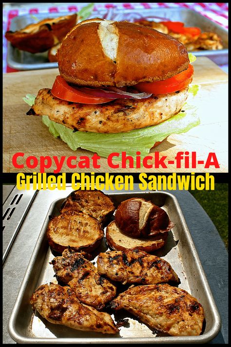 Chicken Breast Sandwich Recipes, Grilled Chicken Sandwich Recipes, Grilled Chicken Burgers, Chicken Breast Sandwich, Grilled Chicken Sandwich, Copycat Chick Fil A, Sandwich Ideas, Sandwich Bar, Chicken Sandwich Recipes