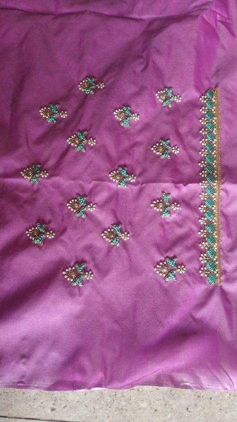 Simple Butties Maggam Work, Simple Work Designs, Butties Maggam Work, Simple Work Blouse Designs, Mirror Work Blouse Design, Latest Bridal Blouse Designs, Maggam Work Blouse, Blouse Designs Catalogue, Maggam Work Designs