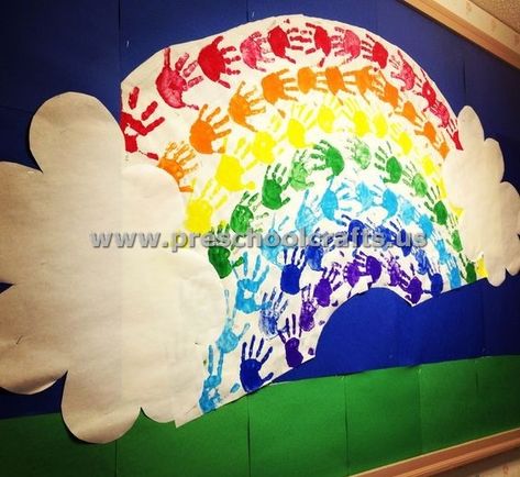 Rainbow Bulletin Board Ideas, Bulletin Boards For Preschool, Board Ideas For Preschool, Bulletin Board Ideas For Preschool, Weather Bulletin Board, Spring Bulletin Board Ideas, Rainbow Bulletin Boards, Preschool Creative Art, Ideas For Preschoolers