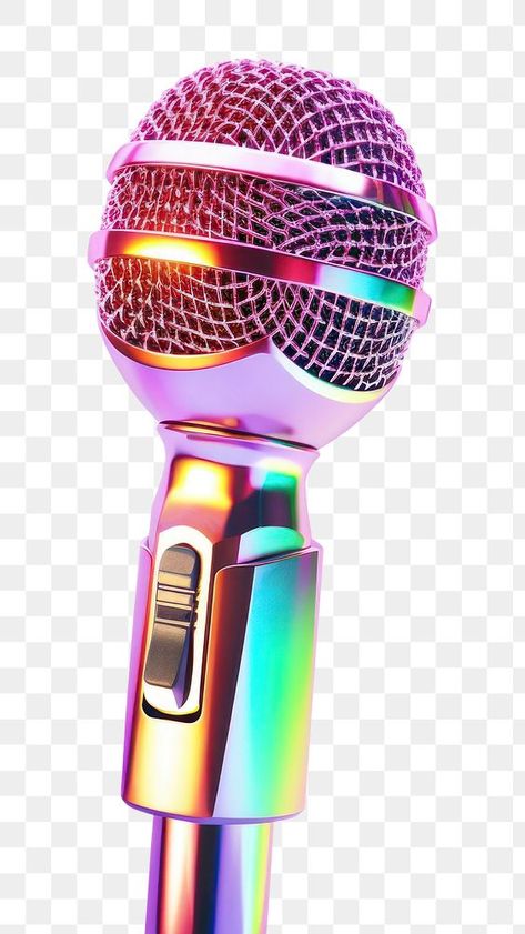 Karaoke Aesthetic, Microphone Png, Microphone Icon, Karaoke Microphone, Iridescent White, Karaoke, White Background, My Saves, Technology