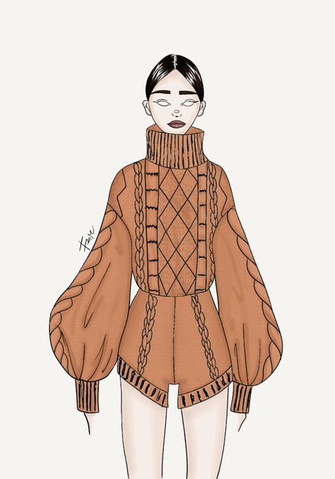 Knitted Fashion Illustration, Knit Illustration Fashion, Technical Flats, Body Illustration, Fashion Model Drawing, Croquis Fashion, Clothes Illustration, Fashion Design Books, Woolen Dresses