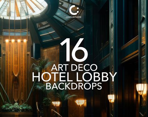 Art Deco Hotel Lobby Backdrops Vintage Elegance High-res - Etsy Netherlands Art Deco Hotel Lobby, Art Deco Hotel, Glamour Vintage, Backdrops Backgrounds, Hotel Lobby, Great Gatsby, Vintage Glamour, Photo Filter, Rotterdam