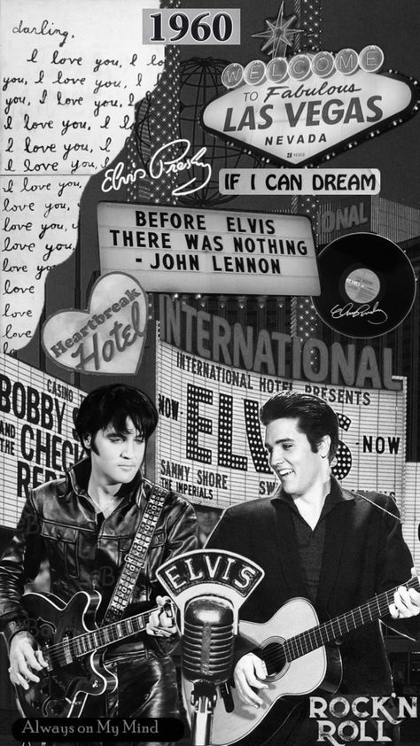 Elvis Presley Wallpaper 🎶🎸🖤 #elvisaesthetic #elvispresley #elvis #music #50s #60s #70s #rocknroll 50s Wallpaper, 60s Wallpaper, Elvis Presley Wallpaper, Elvis Wallpaper, 50s Rock And Roll, If I Can Dream, Elvis Presley Pictures, 60s Music, Always On My Mind