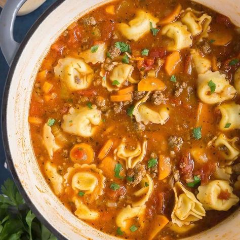 Soup Sausage, Cold Weather Soup, Sausage Tortellini Soup, Sausage Soup Recipes, Sausage Tortellini, Italian Sausage Soup, Best Sausage, Tortellini Recipes, Sausage Soup