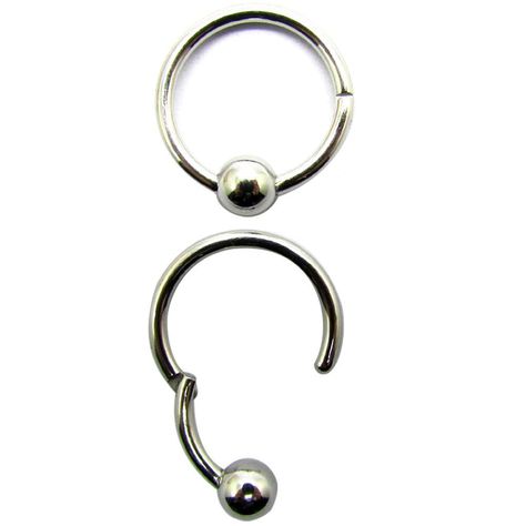 Captive Bead Septum, Septum Piercing Jewelry, Cool Piercings, Body Jewelry Piercing, Pierced Jewelry, Tragus Piercings, Septum Piercing, Beaded Hoops, Cross Border