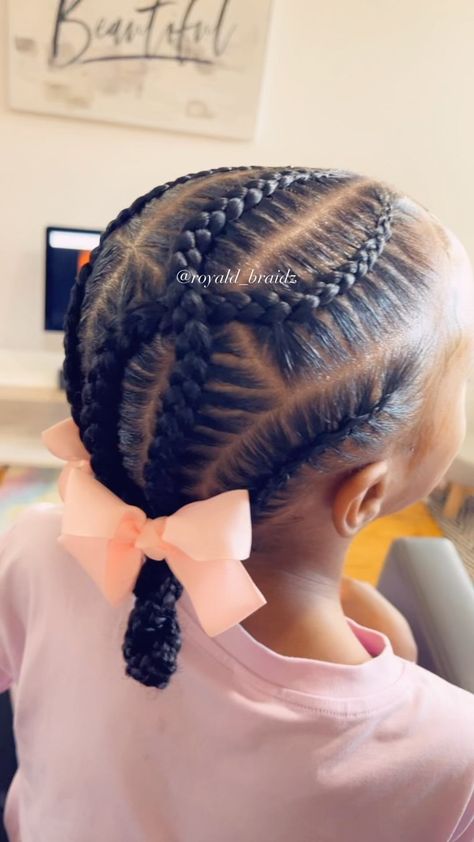 - Check more at https://howcandothis.com/hairstyleideas/107299/ Braid Hairstyles For Little Black Girls Easy, Simple Kid Braid Styles, Kid Friendly Hairstyles Black, Lil Girls Braided Hairstyles, Easy Kids Braided Hairstyles, Mixed Girl Braids Hairstyles, Girls Cornrow Hairstyles For Kids, Braided Bun Hairstyles For Kids, Girls Braided Hairstyles Kids Black