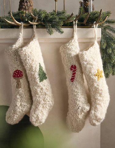 Mushroom Christmas Stocking, Anthropologie Christmas, Deco Nature, Holiday Icon, Christmas Inspo, Holiday Home Decor, Christmas Knitting, Cozy Christmas, Soft Wool