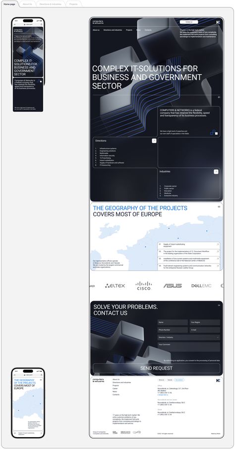 Computers and Networks on Behance Landing Page Design Inspiration Business, Web Design Form, Corporate Website Design, Fashion Web Design, Ui Design Trends, Creative Website, Website Ideas, Portfolio Ideas, Corporate Website