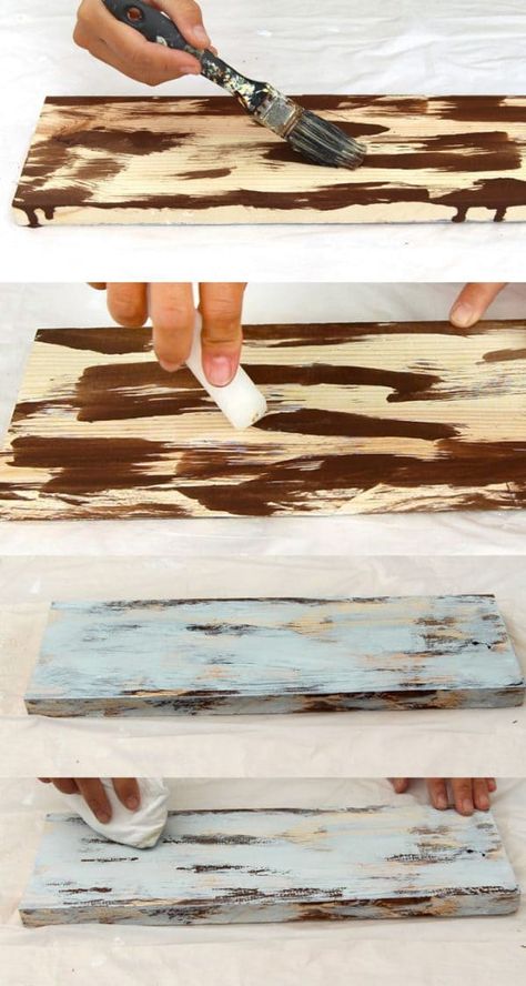 Ultimate guide on how to distress wood and furniture. Video tutorials of 7 easy painting techniques that give great results of aged look using simple tools. Wood Painting Techniques, Furniture Video, Distress Wood, Distressed Wood Furniture, Diy Techniques And Supplies, Diy Techniques, Painting Wood, Paint Wood, Diy Holz